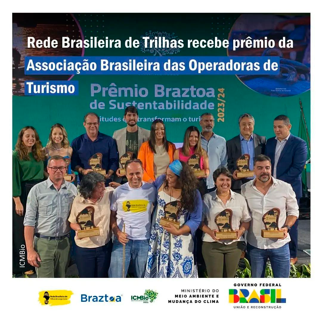 A Associação Rede Brasileira de Trilhas recebe o Prêmio BRAZTOA